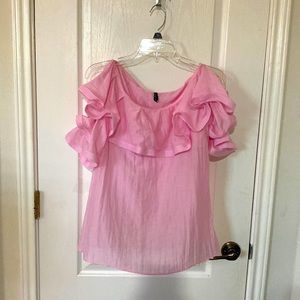 Frill pink blouse